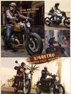 2023 New Arrival Motorcycle Helmet Dot Approved Retro Motorcycle Capacete U