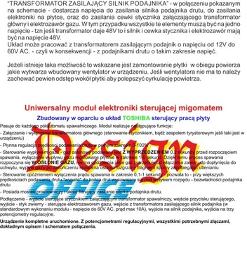 UNIWERSALNA płytka migomatu MIG-4 do podajnika zew