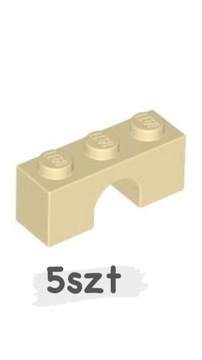 LEGO 5szt Klocek mostek 3x1 Tan piaskowy 4490 Nowy