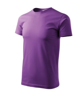 Wzmocniona Koszulka męska T-shirt bawełna bez szwów bocznych BASIC M