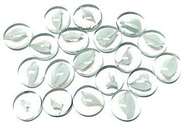 СТЕКЛЯННЫЕ ТАБЛЕТКИ БЕЛЫЕ СЛЕЗЫ ПРОЗРАЧНЫЕ 2 СМ 50 ШТ.