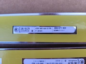 SKODA LIŠTA PRAHU SUPERB III 2015-