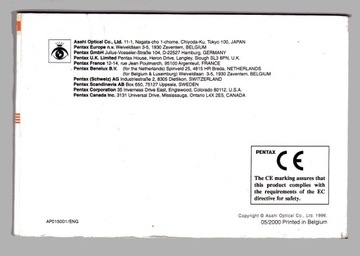 ПЕНТАКС МЗ 50 РУКОВОДСТВО