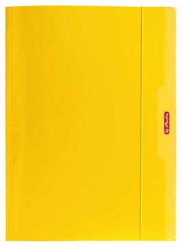 TECZKA LAKIEROWANA KARTONOWA Z GUMKĄ HERLITZ 300g ŻÓŁTA