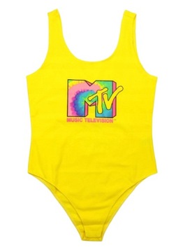 Body na ramiączka damskie MTV MUSIC TELEVISION Bawełniane r. M logo żółte