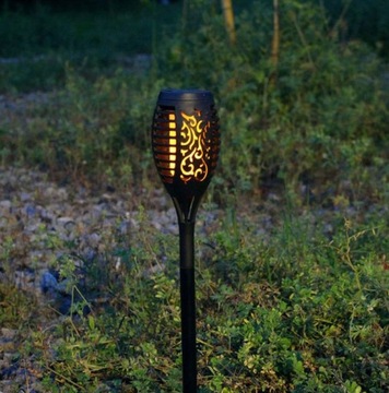 Светодиодная солнечная лампа LANTERN DRIVEN TORCH пламя 50см