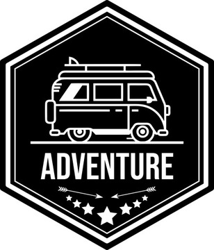 Naklejki na bok auta KAMPERA ADVENTURE przyczepę kempingową camper 70 cm