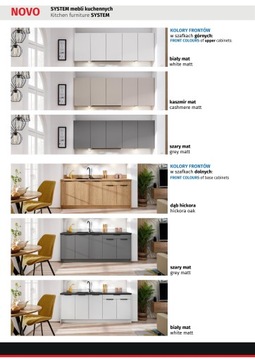 Meble kuchenne NOVO 200 cm zestaw szafek kuchennych biały mat
