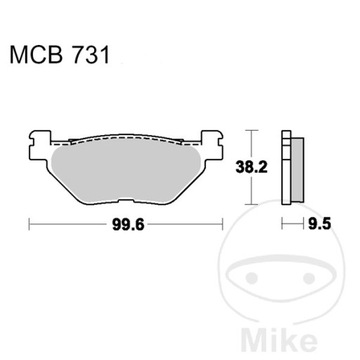TRW MCB731 Комплект тормозных колодок, дисковые тормоза