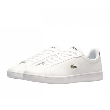 Białe Skóra naturalna Buty Męskie Lacoste r.42