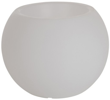 Donica ogrodowa z oświetleniem LED biała Ø56x43