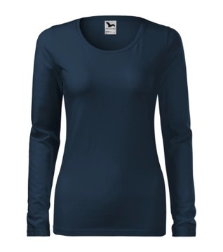 KOSZULKA damska SLIM 139 XS - Krój Slim-fit Granatowa