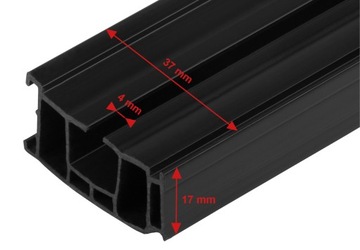 Однопутный потолочный рельс с черно-серой крышкой