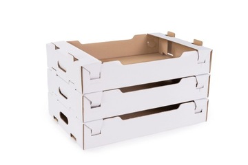 Tacka z tektury falistej białej 600x400x120mm 1
