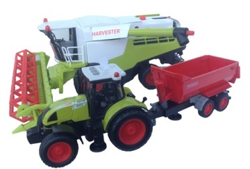 Kombajn Traktor ciagnik Duży Zestaw Rolnik FARMA