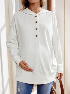 КРЕМОВАЯ Кофта для беременных, РЕБРИЦА, SHEIN BUTTONS 40/42