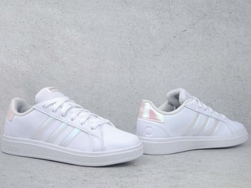 ADIDAS GRAND COURT 2.0 GY2326 BUTY TRAMPKI TENISÓWKI BIAŁE HOLOGRAM