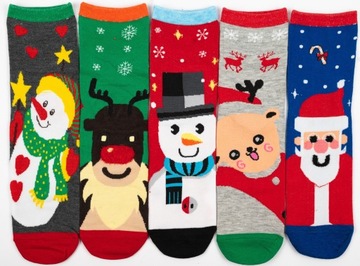 10 пар рождественских носков SANTA REINDEER Christmas