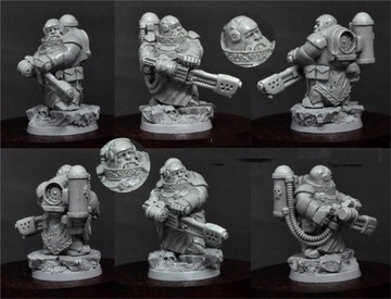 Figurka SF Dwarf / Squat Flamethrower +Podstawka 28mm Scibor 28SF0209 WH40K