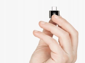Черный мини-адаптер BASEUS USB-USB-C