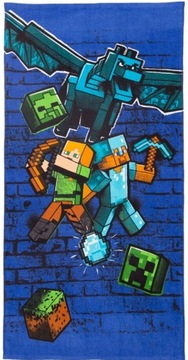 Ręcznik Bawełna 140x70 MINECRAFT Creeper Kąpielowy