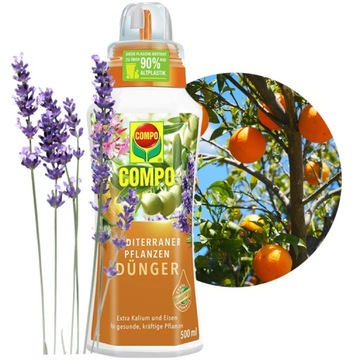 NAWÓZ DO ROŚLIN ŚRODZIEMNOMORSKICH CYTRUSÓW LAWENDY OLEANDRÓW 500 ml COMPO