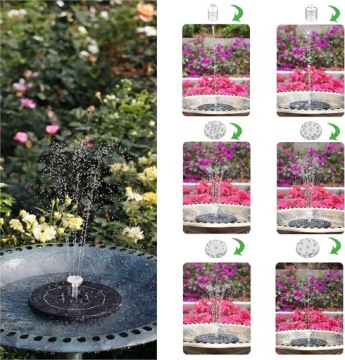 LED SOLAR GARDEN FONTAN FLOATING WATER PUMP для пруда RGB
