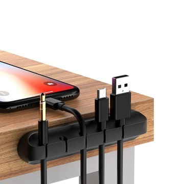 ORGANIZER DO KABLI PRZEWODÓW NA BIURKO UCHWYT 3M