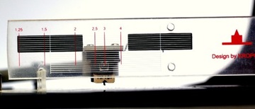 Шаблон калибровки иглы проигрывателя пластинок + шкала