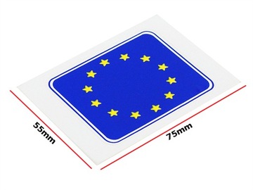NAKLEJKA EURO GWIAZDKI FLAGA UE