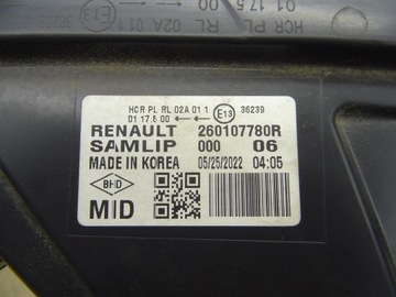 RENAULT ARKANA SVĚTLO PRAVÝ PŘEDNÍ FULL LED EVROPA 260107780R