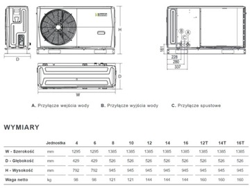 Pompa ciepła Beretta Monoblok 8kW HYDRO UNIT M 008