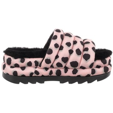 Buty Damskie Klapki UGG Maxi Slide Cheetah Różowe