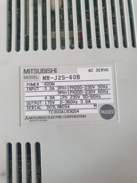 Mitsubishi MR-J2S-60B СЕРВО - сервопривод 600 Вт № D068
