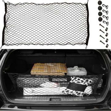 SIATKA ORGANIZER DO BAGAŻNIKA SAMOCHODOWEGO DUŻA