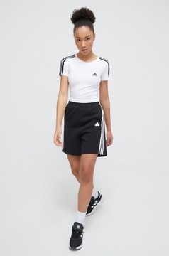 Adidas Koszulka Sportowa Bawełniana Damska Biała Przylegająca IR6112 R. XS
