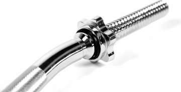 Слегка сломанная гриф Стальная штанга 120см 28мм Зажимы с желобками - Zipro