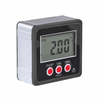 Цифровой инклинометр, электронный транспортир, черный