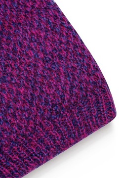 ŠÁL ČIAPKA BEANIE DÁMSKY KOMPLET 30% MOHÉR FUCHSIA RUŽOVÁ