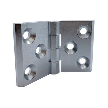 Zawias płaski, skrzydełkowy 50x76 z otworami, metalowy