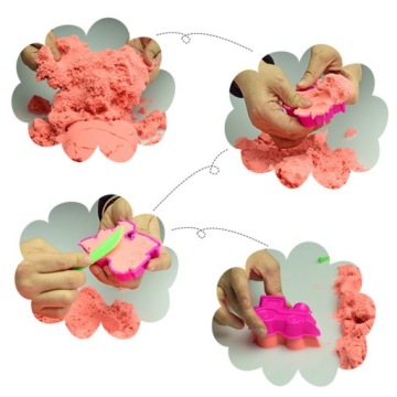 КИНЕТИЧЕСКИЙ ПЕСОК 3кг ФОРМЫ + ПЕСОЧНИЦА БАССЕЙН