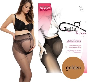 CIĄŻOWE rajstopy 20 den GATTA lycra Protect 20 GOLDEN # 4 L