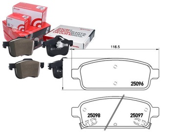 KLOCKI HAMULCOWE OPEL ASTRA J 09- TYŁ BREMBO