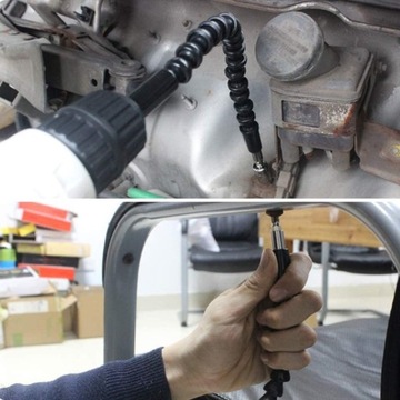 ГИБКИЙ УДЛИНИТЕЛЬ ДЛЯ СВЕРЛ, ОТВЕРТОК, ГИБКИЙ, ЧЕРНЫЙ 300 ММ 1/4