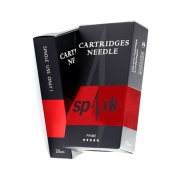 20x 1RL, СЕРЫЙ КАРТРИДЖ Spark - Иглы для татуировки