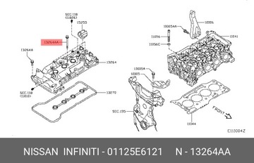 ŠROUB KRYTU VENTILU NISSAN NOTE VERSA 01125-E6121