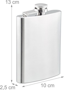 Фляга из нержавеющей стали емкостью 207 мл.