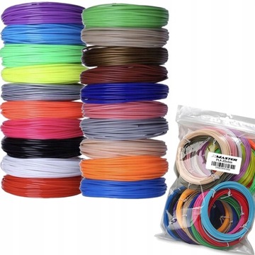 FILAMENT WKŁAD PLA 100M 20x5M DŁUGOPIS 3D PEN
