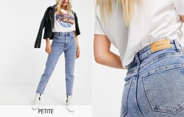 Stradivarius Petite spodnie sprane mom jeans EU34 44