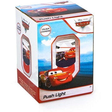 Lampka LED zmienia kolor push LIGHT CARS DISNEY